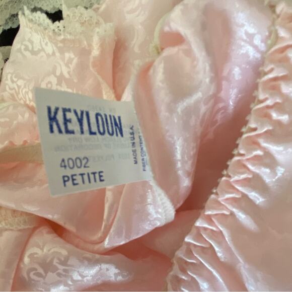 Vintage Keyloun Pink Ruffle Lace Set Tap Shorts and Top matching set - Picture 8 of 12